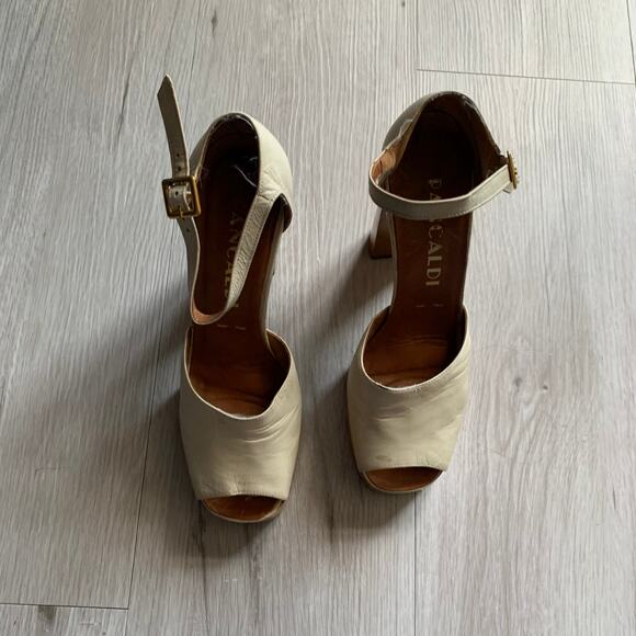 1970s Vintage Pancaldi Platform Heels Size 7 - Picture 5 of 5